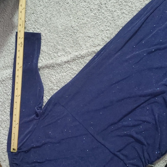 JS Collections Women's Purple Violeta Metallic Gathered Cocktail Midi Dress - Picture 11 of 15